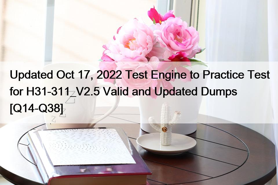 Updated Oct 17, 2022 Test Engine to Practice Test for H31-311_V2.5 Sns-Brigh10